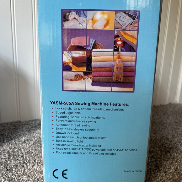 Compact Blue Sewing Machine - Picture 3 of 4